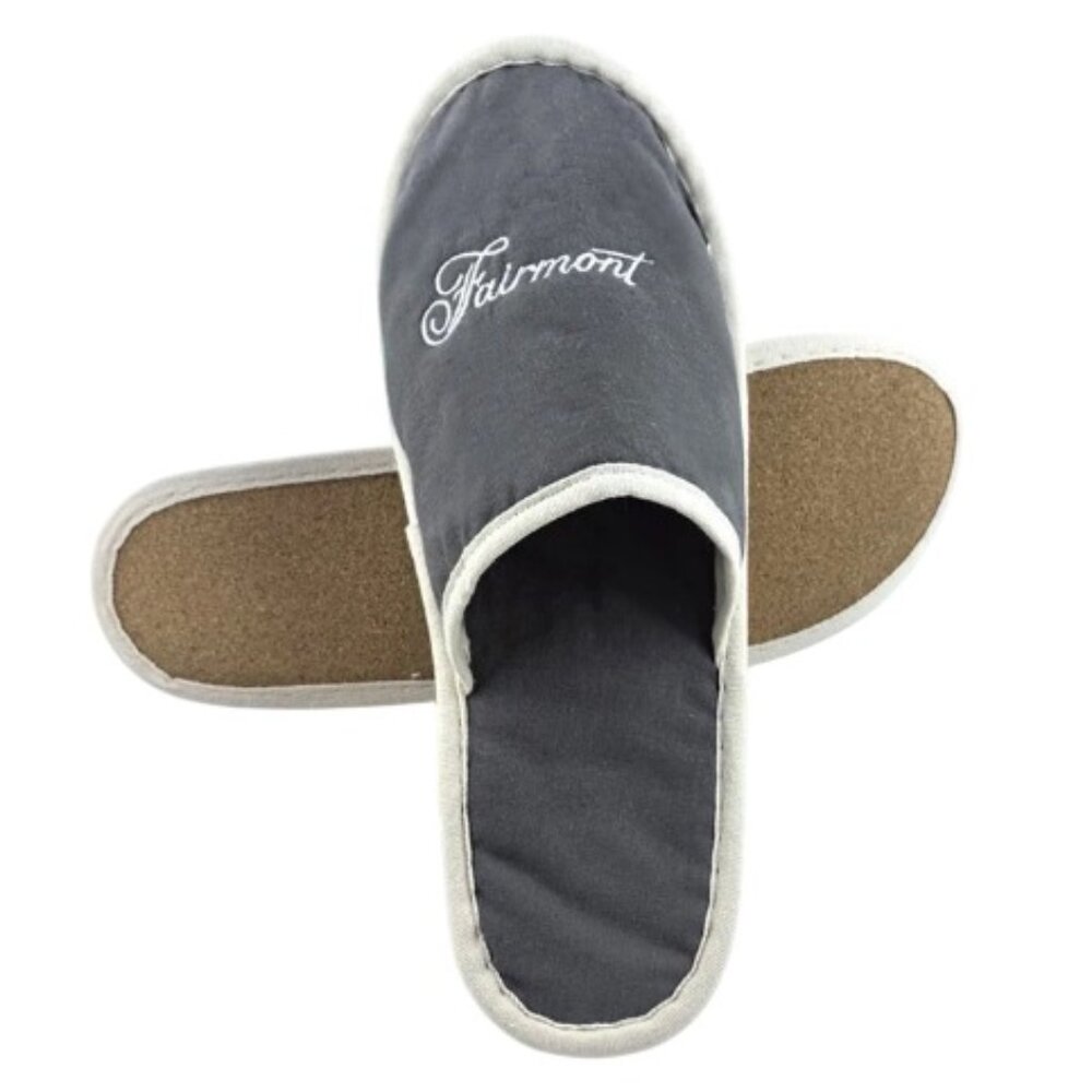NEW - 2 PAIRS Fairmont Hotels Luxury Hotel Spa Slippers Slides
